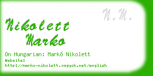 nikolett marko business card